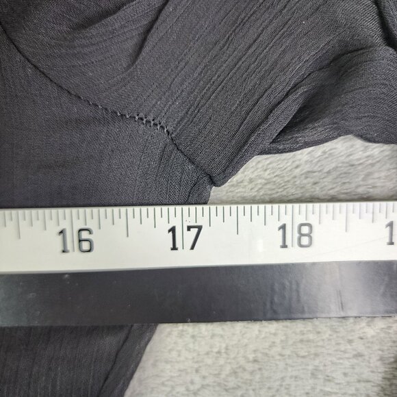 Women's Black Express Romper Long Sleeve Wrap V Neck 100% Polyester Size XS - Picture 10 of 14